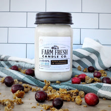 Load image into Gallery viewer, Cranberry Crisp Scented Soy Mason Jar Candle