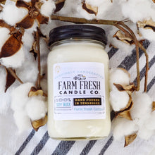 Load image into Gallery viewer, Farm Fresh Cotton Scented Soy Mason Jar Candle
