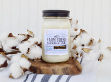 Load image into Gallery viewer, Farm Fresh Cotton Scented Soy Mason Jar Candle