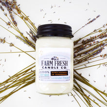 Load image into Gallery viewer, Lavender Fields Scented Soy Mason Jar Candle