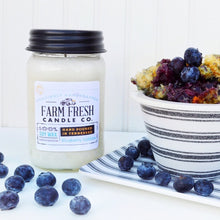 Load image into Gallery viewer, Blueberry Cobbler Scented Soy Mason Jar Candle