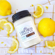 Load image into Gallery viewer, Lemon Drop Scented Soy Mason Jar Candle