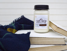 Load image into Gallery viewer, Library Book Scented Soy Mason Jar Candle