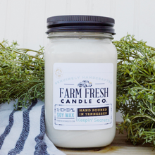 Load image into Gallery viewer, Keepin Secrets Scented Soy Mason Jar Candle