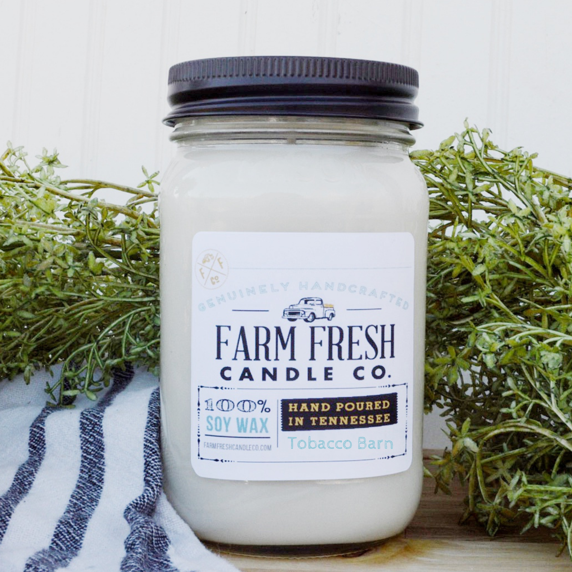 Tobacco Barn Scented Soy Mason Jar Candle – Farm Fresh Vintage Finds