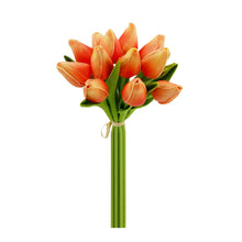 Load image into Gallery viewer, 1 Dozen Real Touch Tulip Bud bouquet-13.25"