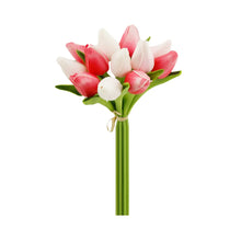 Load image into Gallery viewer, 1 Dozen Real Touch Tulip Bud bouquet-13.25"