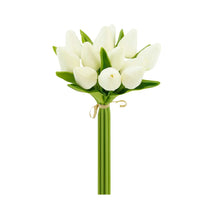 Load image into Gallery viewer, 1 Dozen Real Touch Tulip Bud bouquet-13.25"