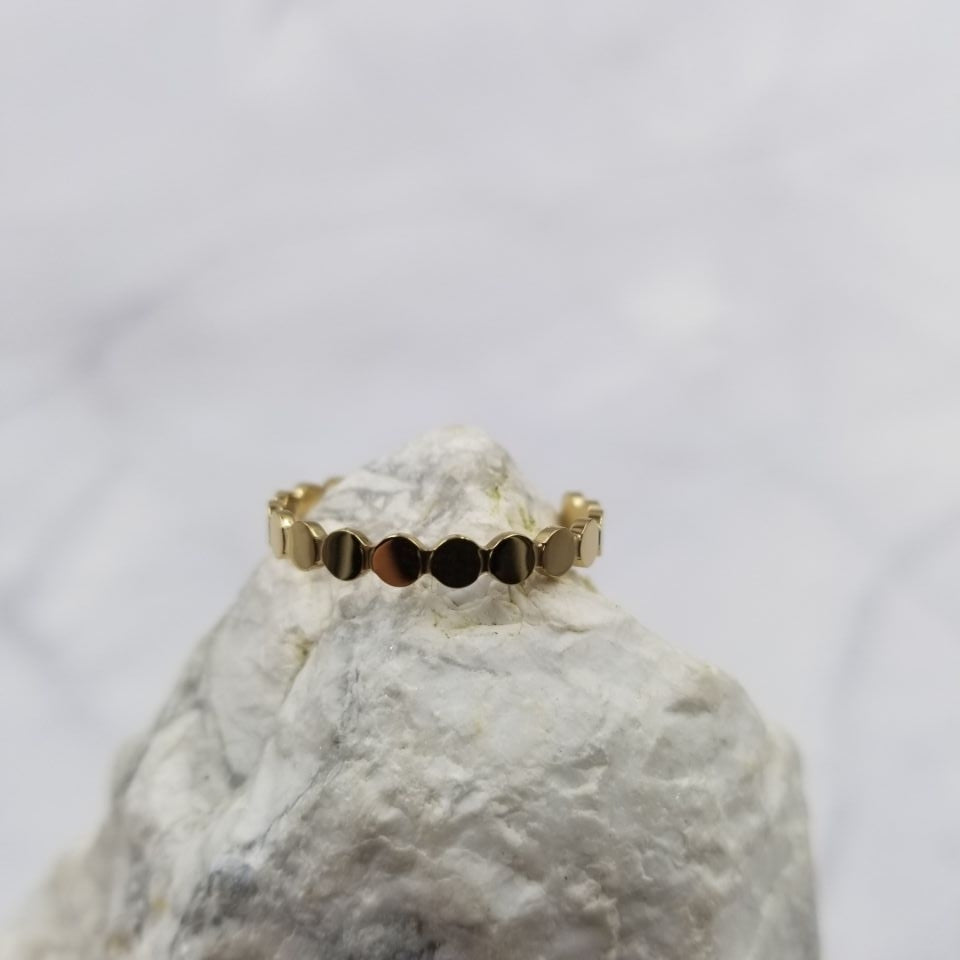 Hammered 18K Gold Ring