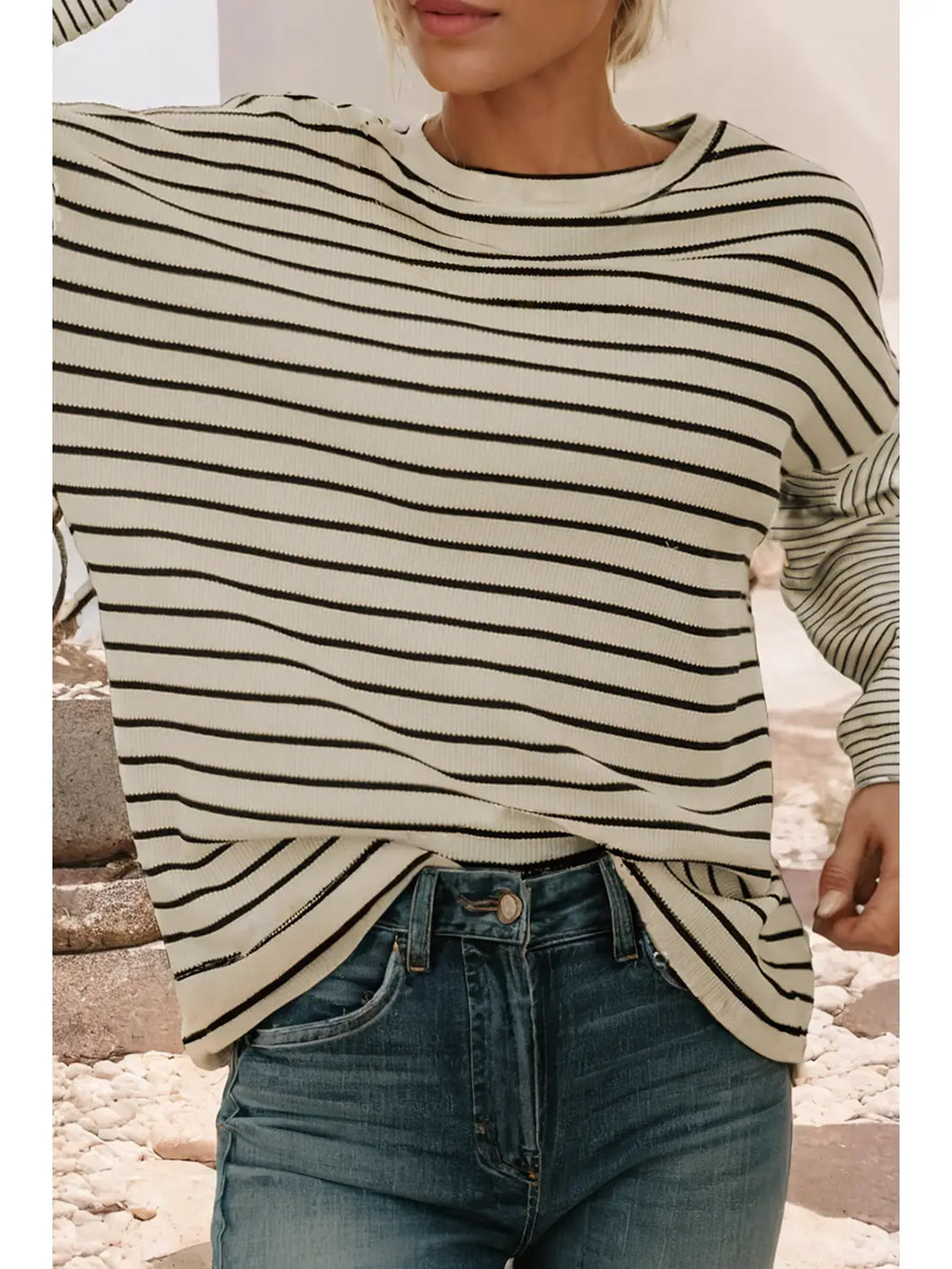 Black Striped Sweater