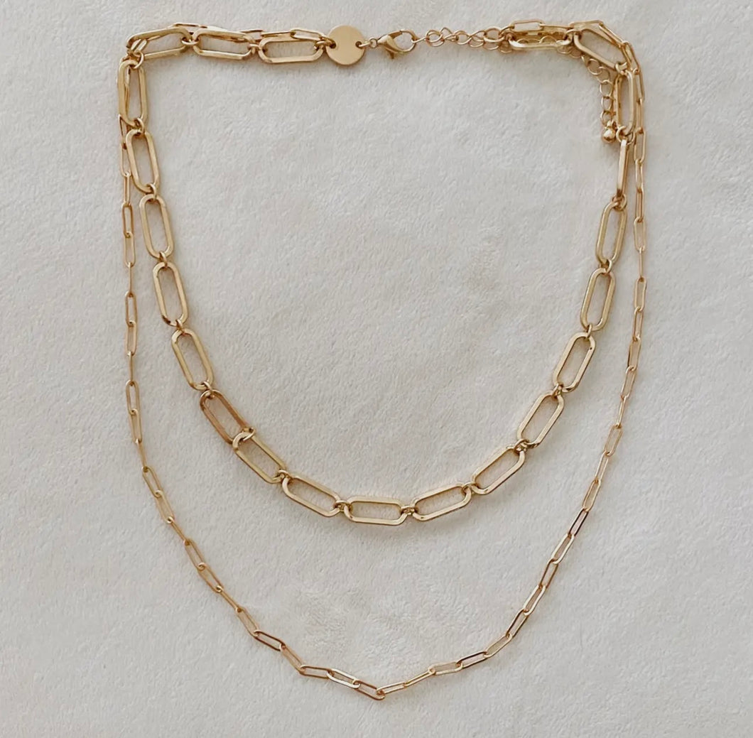 Double Chain Gold Necklace
