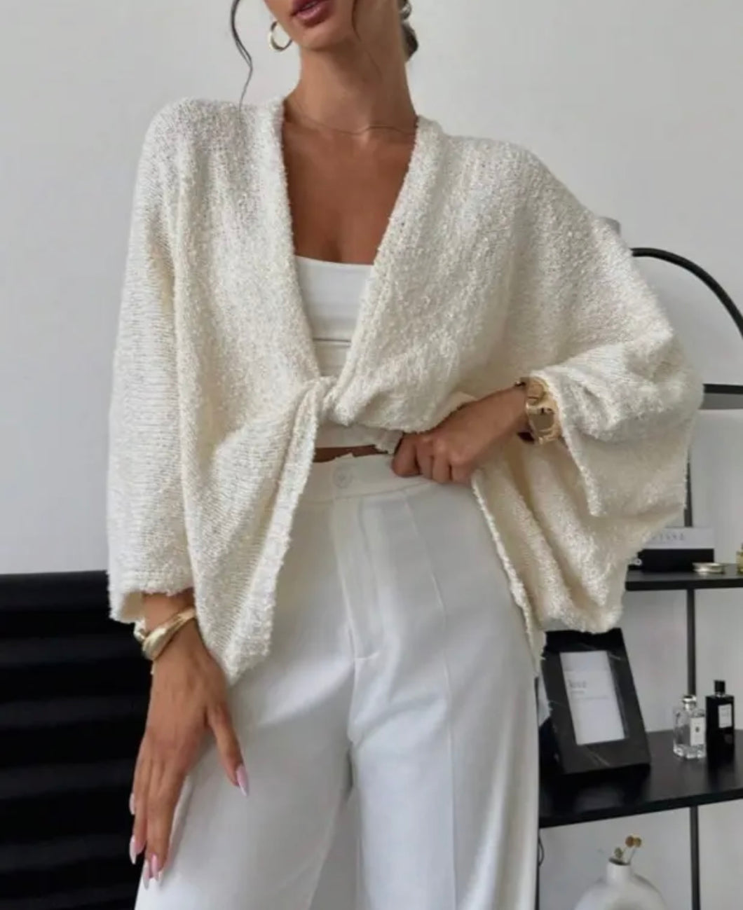 V-Neck Crossover Sweater