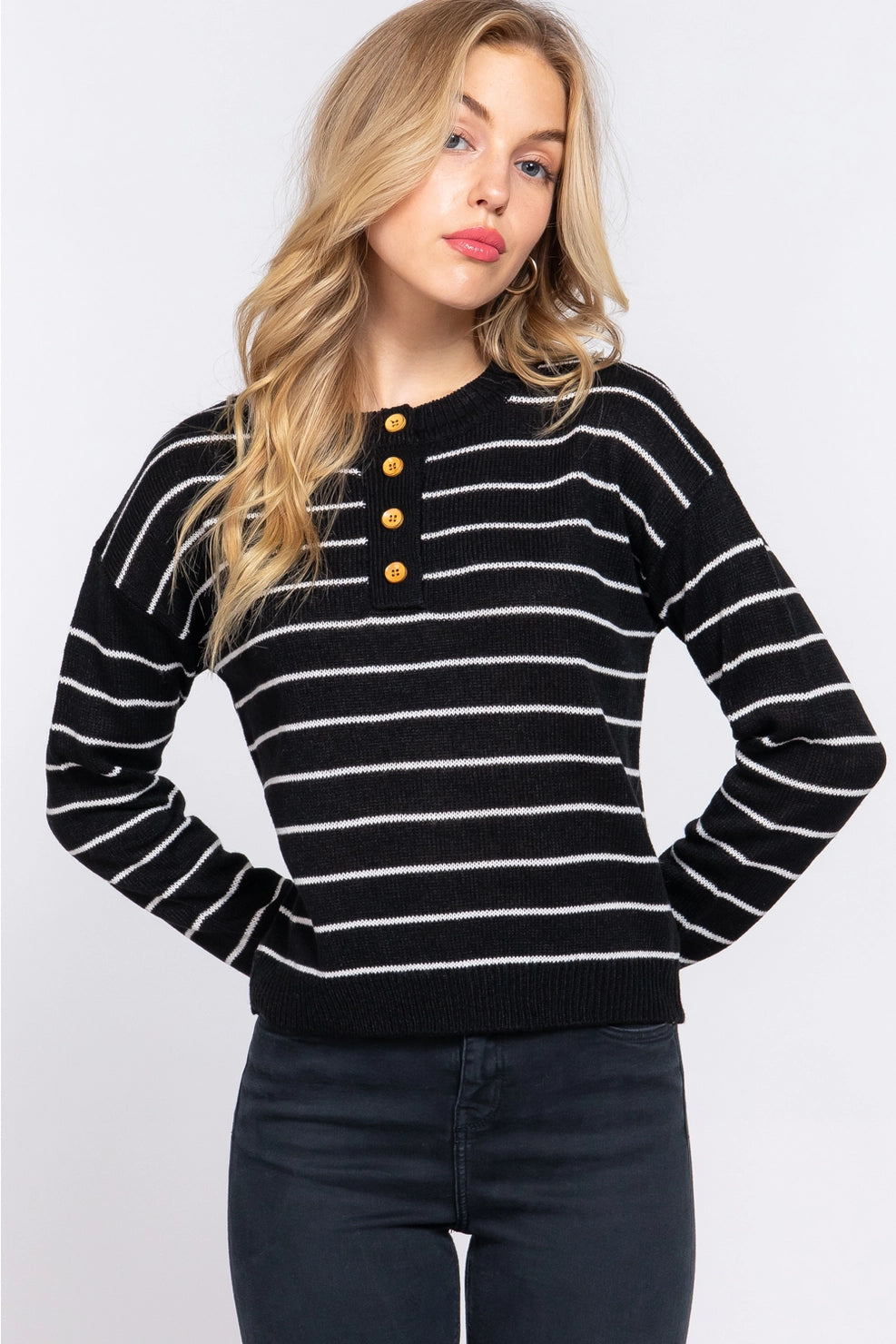 B&W Striped Sweater