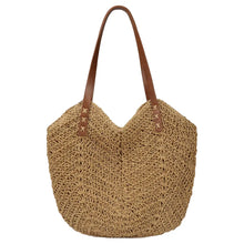 Load image into Gallery viewer, Crochet Wicker Tote Bag
