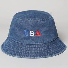 Load image into Gallery viewer, Embroidered USA Bucket Hat

