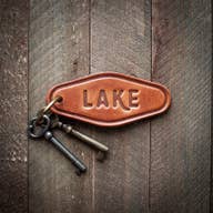 Load image into Gallery viewer, Hand-Stamped Leather Keychain
