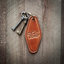Load image into Gallery viewer, Hand-Stamped Leather Keychain

