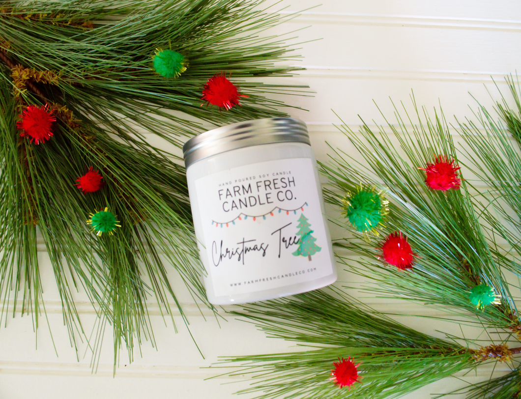 Christmas Tree 10 oz Farmhouse Jar Candle