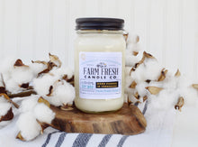 Load image into Gallery viewer, Farm Fresh Cotton Scented Soy Mason Jar Candle
