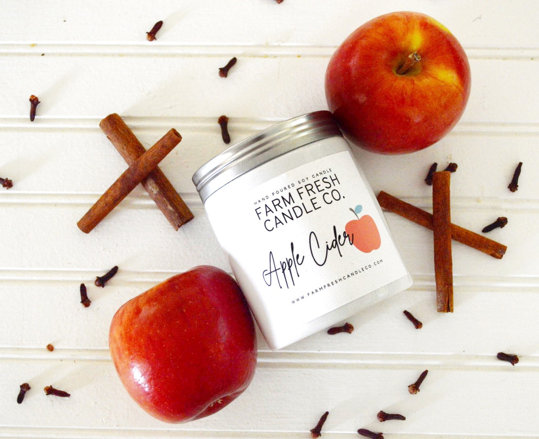 Apple Cider 10 oz Farmhouse Jar Candle