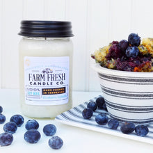 Load image into Gallery viewer, Blueberry Cobbler Scented Soy Mason Jar Candle
