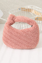 Load image into Gallery viewer, Solid Color Teddy Bear Fur Mini Tote Bag
