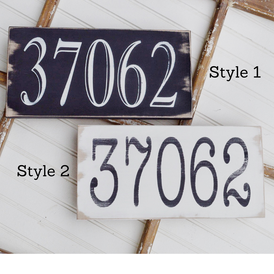 Custom Handmade Wooden Sign - Choose Your Zip Code!