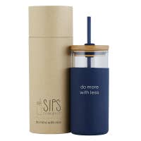 Sips 18 oz Glass Tumbler