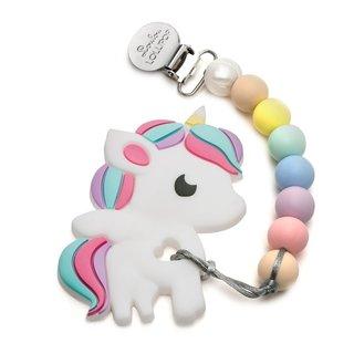 LouLou Lollipop Silicone Teether - Rainbow Unicorn